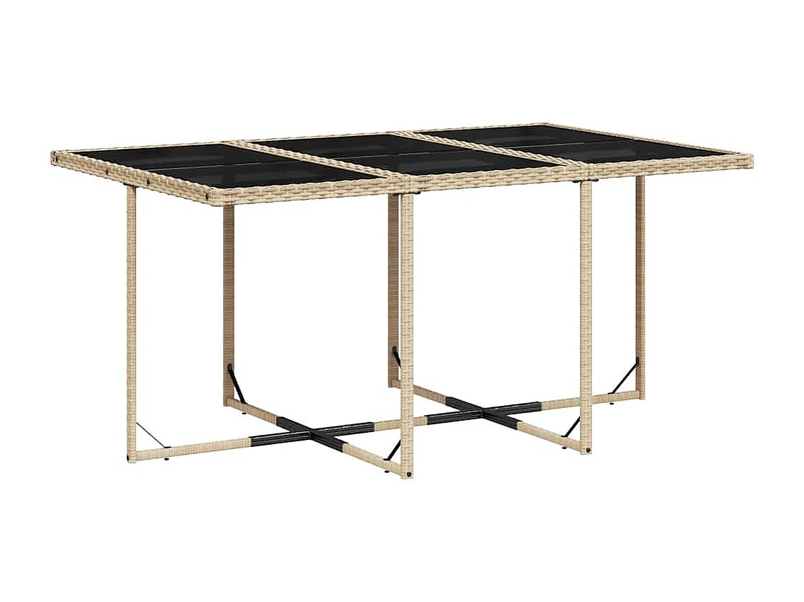 Ensemble à manger de jardin et coussins 11 pcs mélange beige