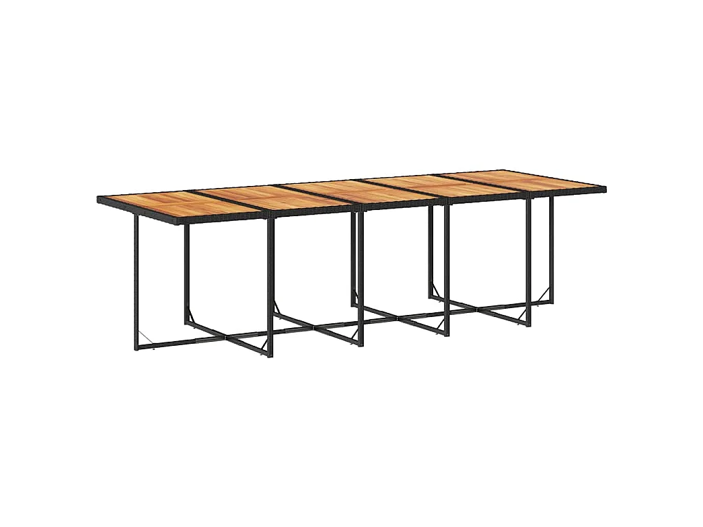 15-delige Tuinset met kussens poly rattan zwart