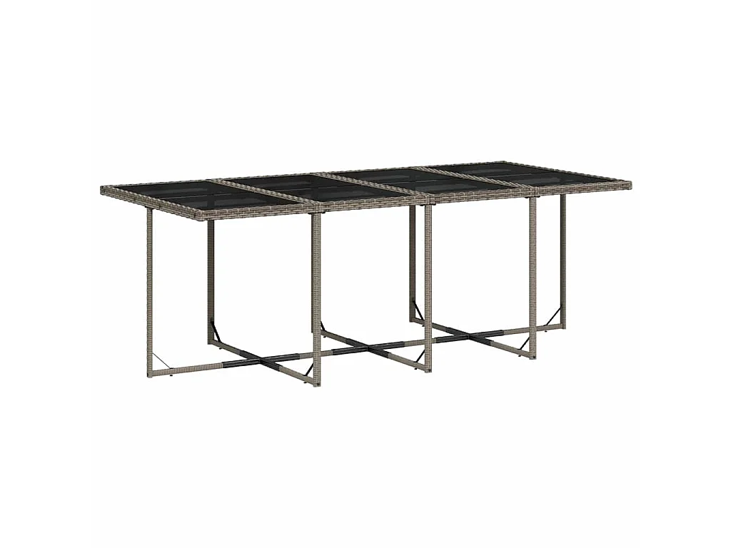 9-delige Tuinset met kussens poly rattan grijs