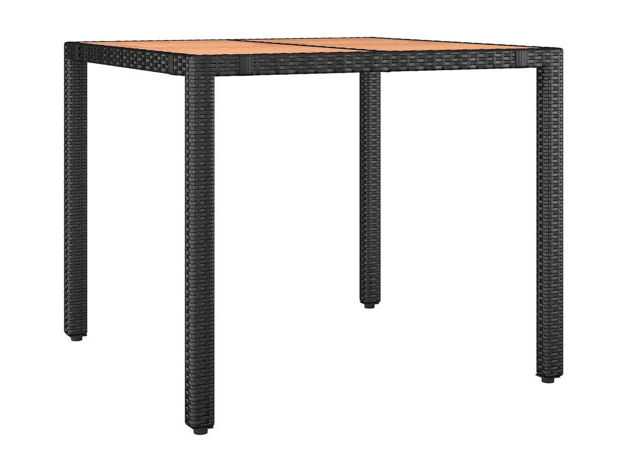 Ensemble à manger de jardin avec coussins 3 pcs Noir