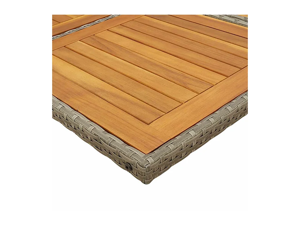 Ensemble à manger de jardin 11pcs avec coussins gris poly rotin