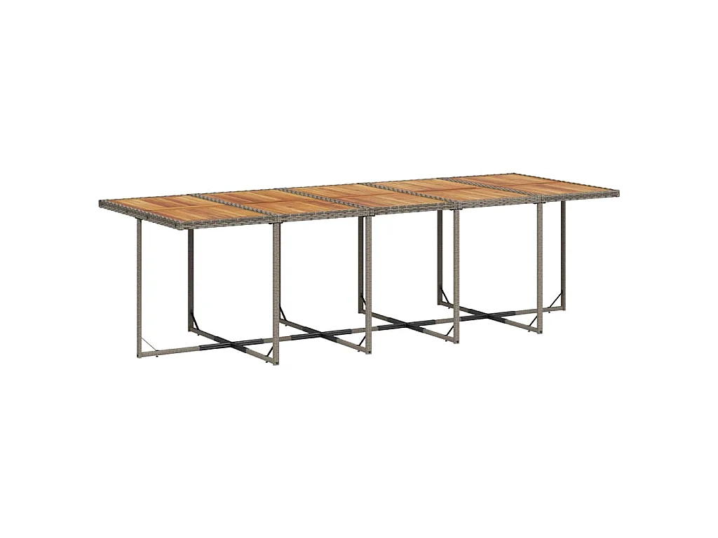 11-delige Tuinset met kussens poly rattan grijs