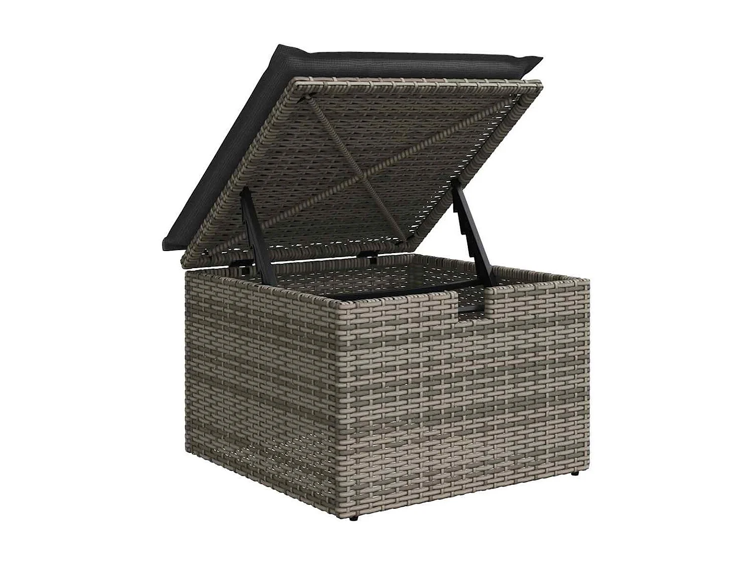 Set Divano da Giardino 5 pz con Cuscini Grigio in Polyrattan