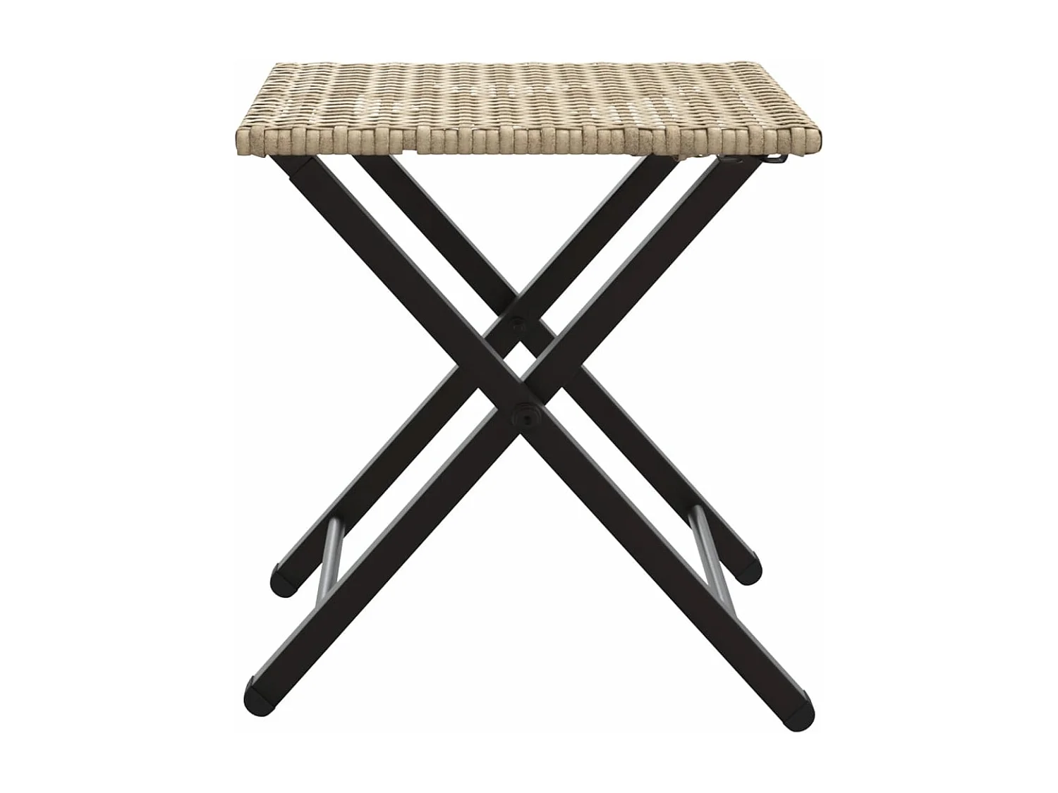 Ensemble à manger de jardin 5 pcs pliable beige résine tressée