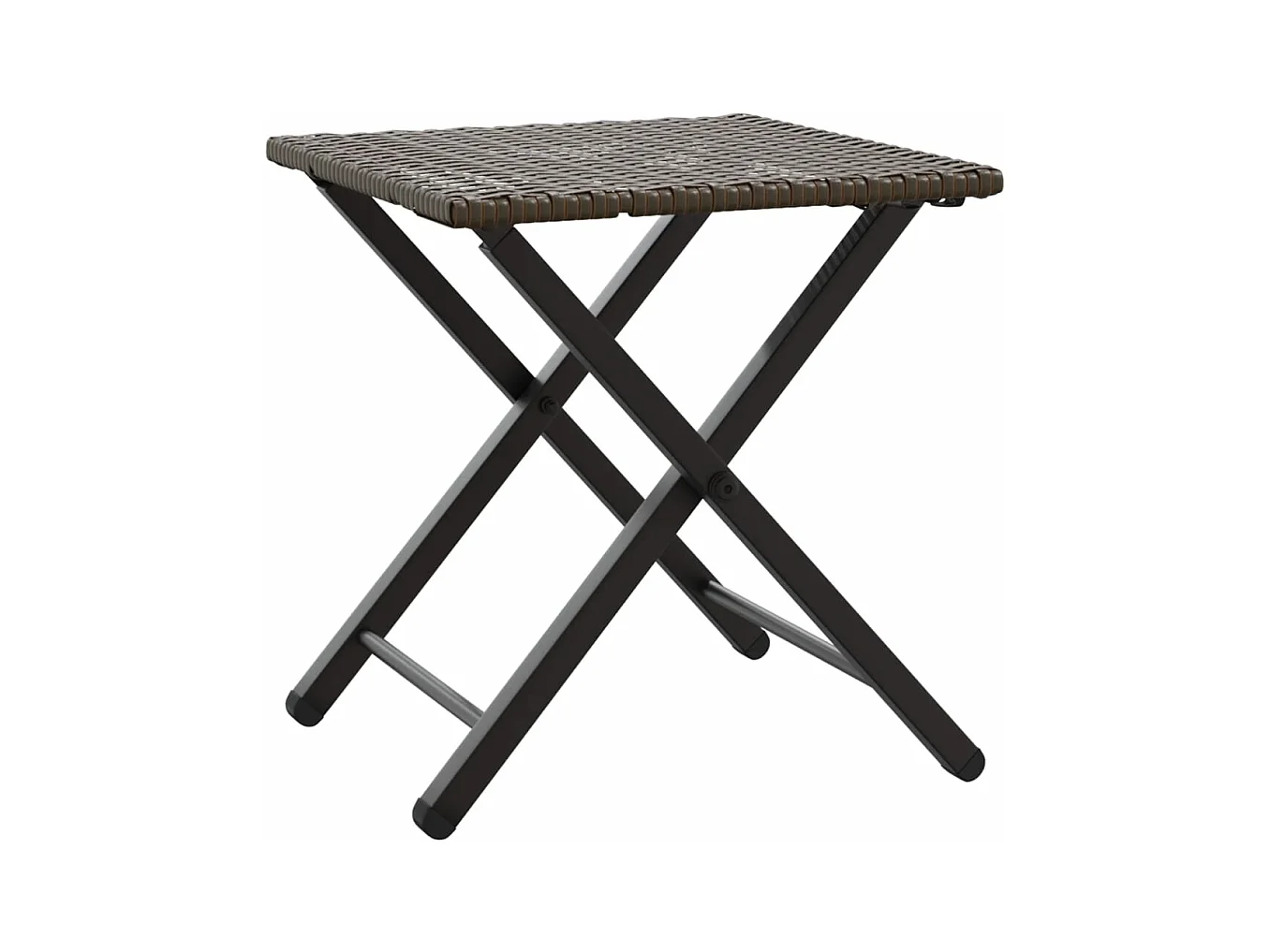 5-tlg. Garten-Essgruppe Klappbar Braun Poly Rattan