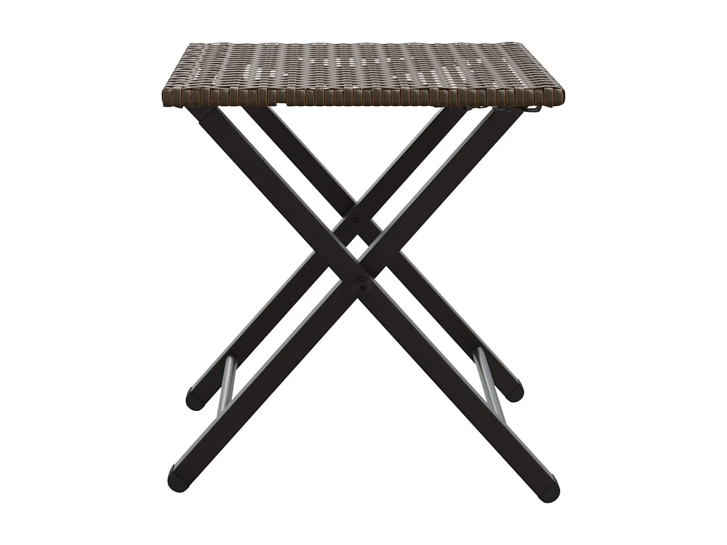 Ensemble à manger de jardin 5 pcs pliable marron résine tressée