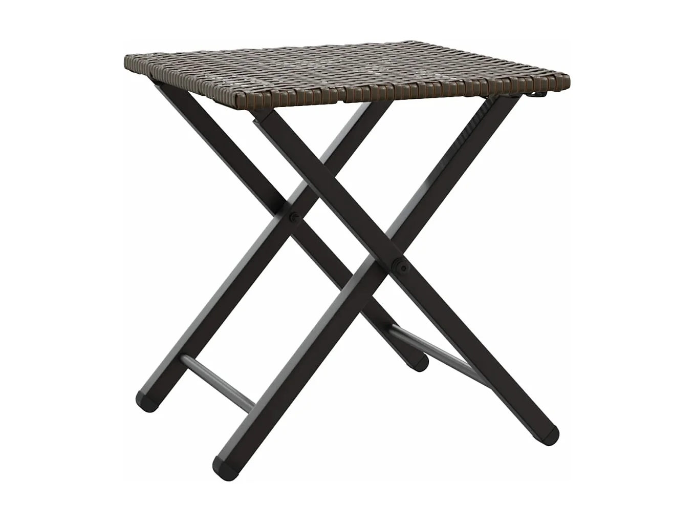 5-delige Tuinset inklapbaar poly rattan bruin