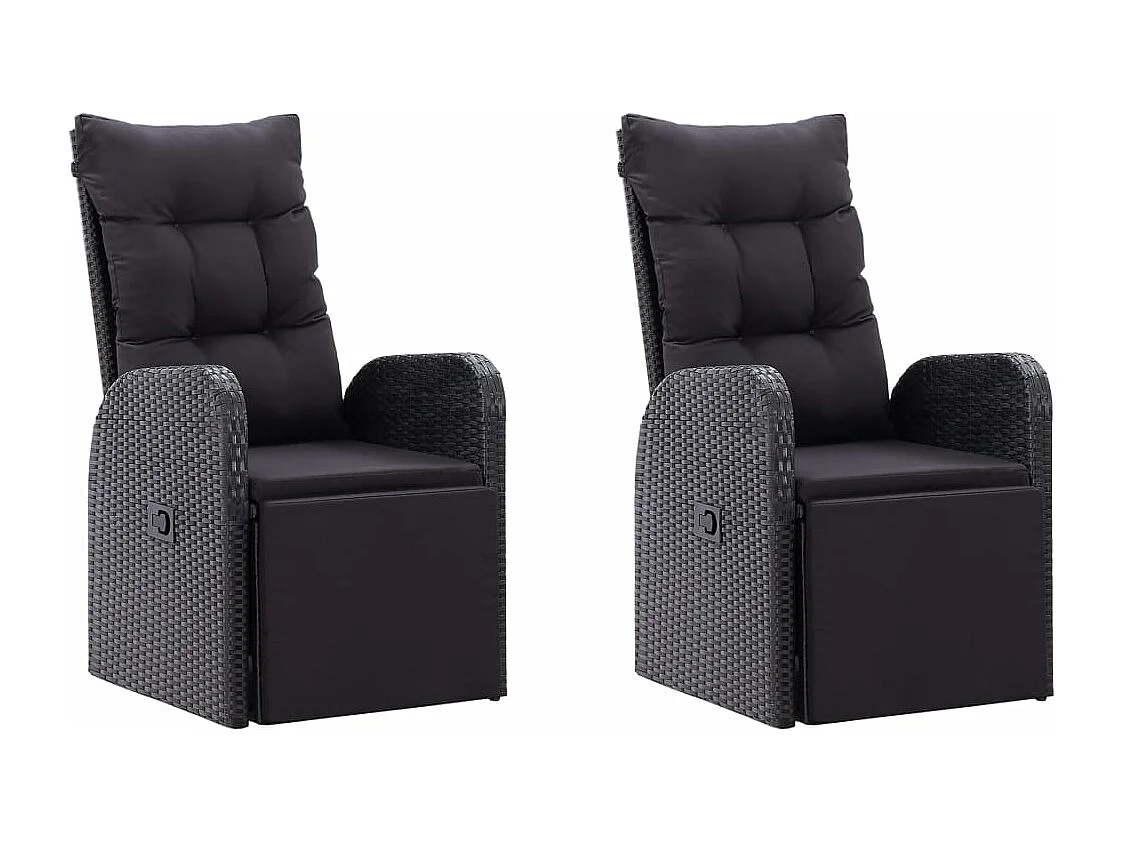 5 pcs conjunto de jantar para jardim preto