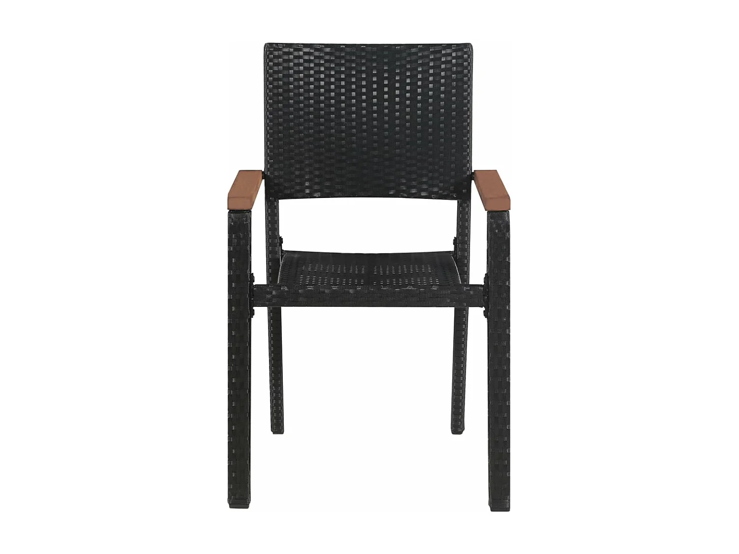 Set Mobili da Pranzo per Giardino 7 pz Nero