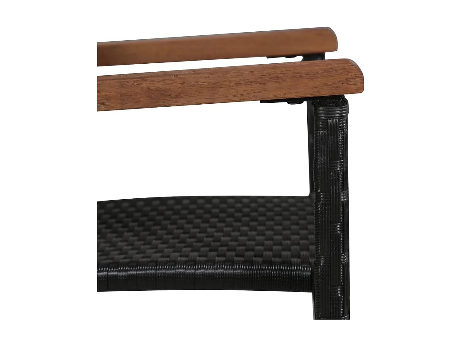 Set Mobili da Pranzo per Giardino 7 pz Nero
