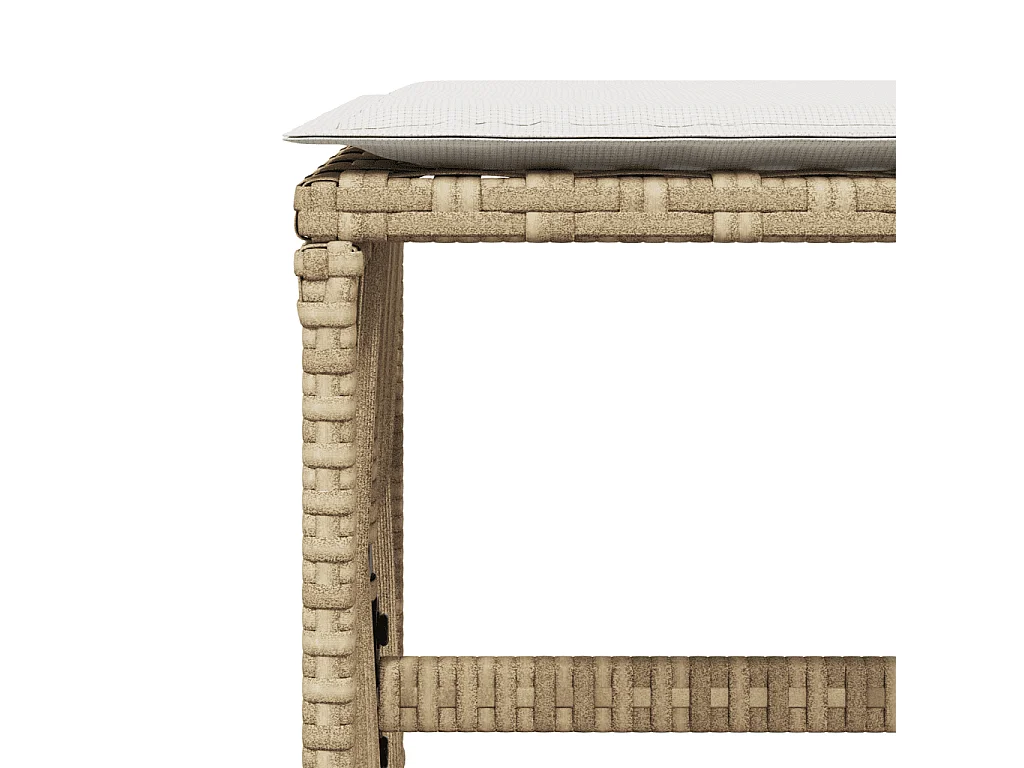 Ensemble à manger de jardin et coussins 15 pcs beige