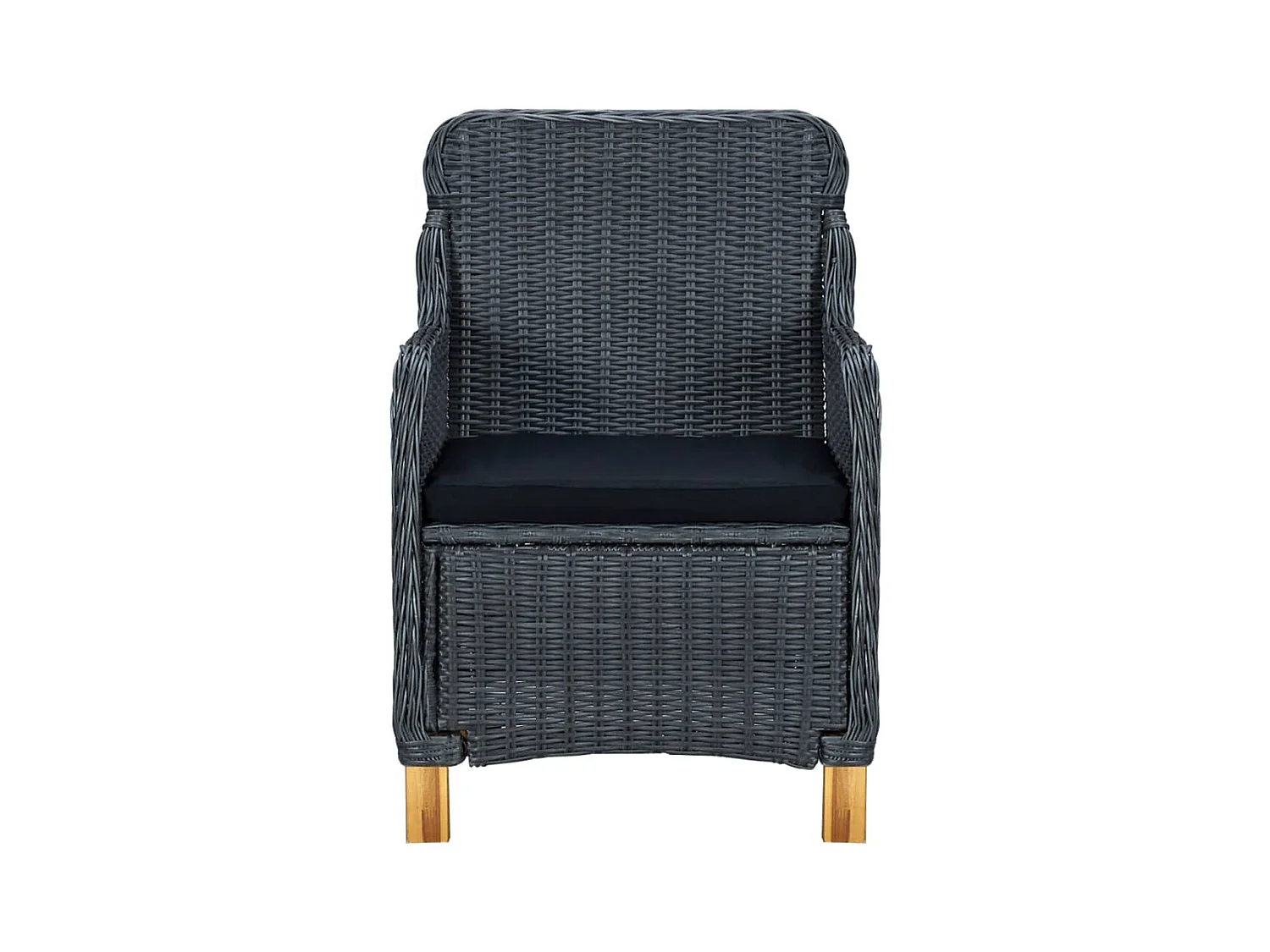 Ensemble à manger de jardin 7 pcs Gris foncé