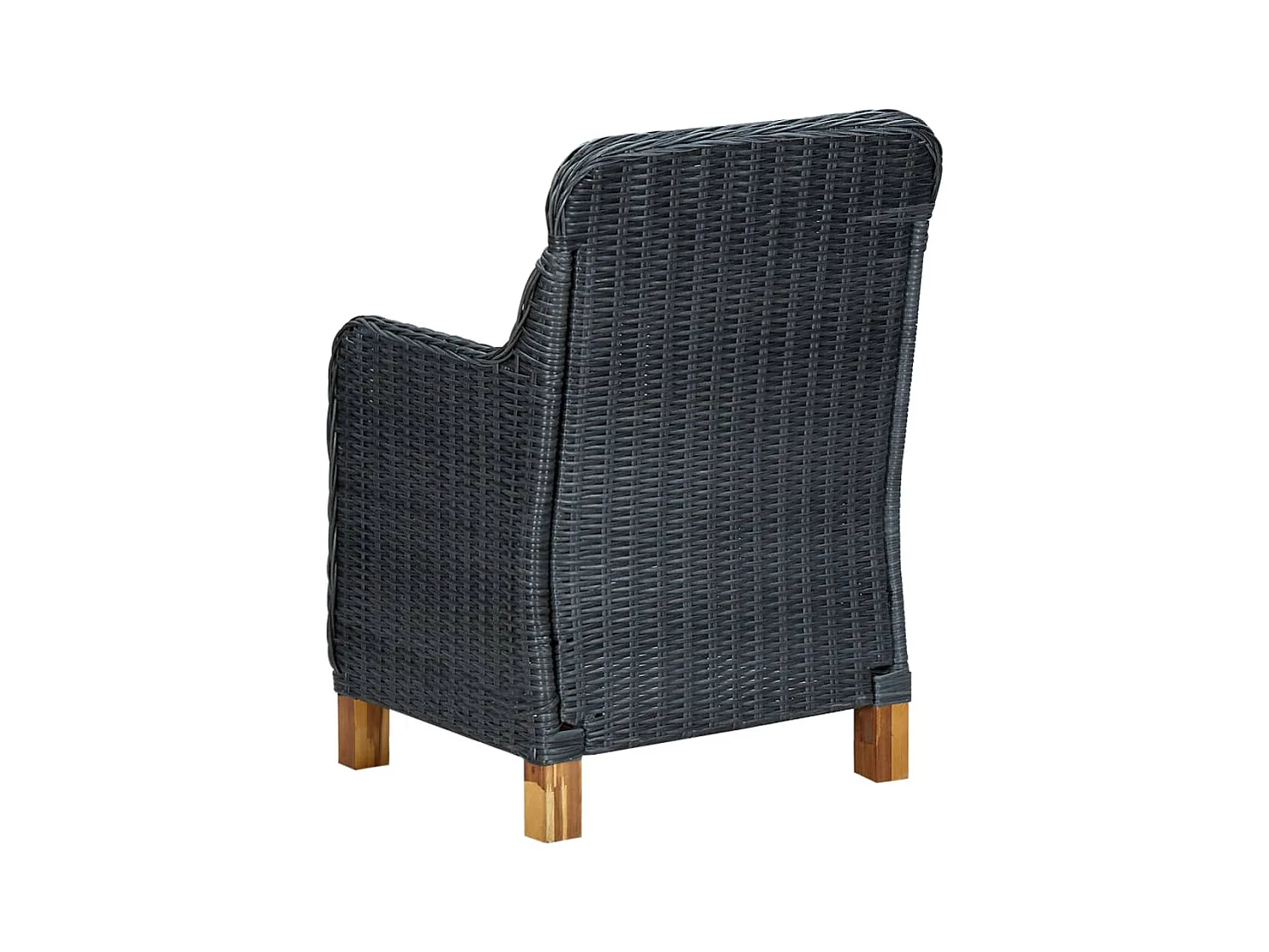 Ensemble à manger de jardin 7 pcs Gris foncé