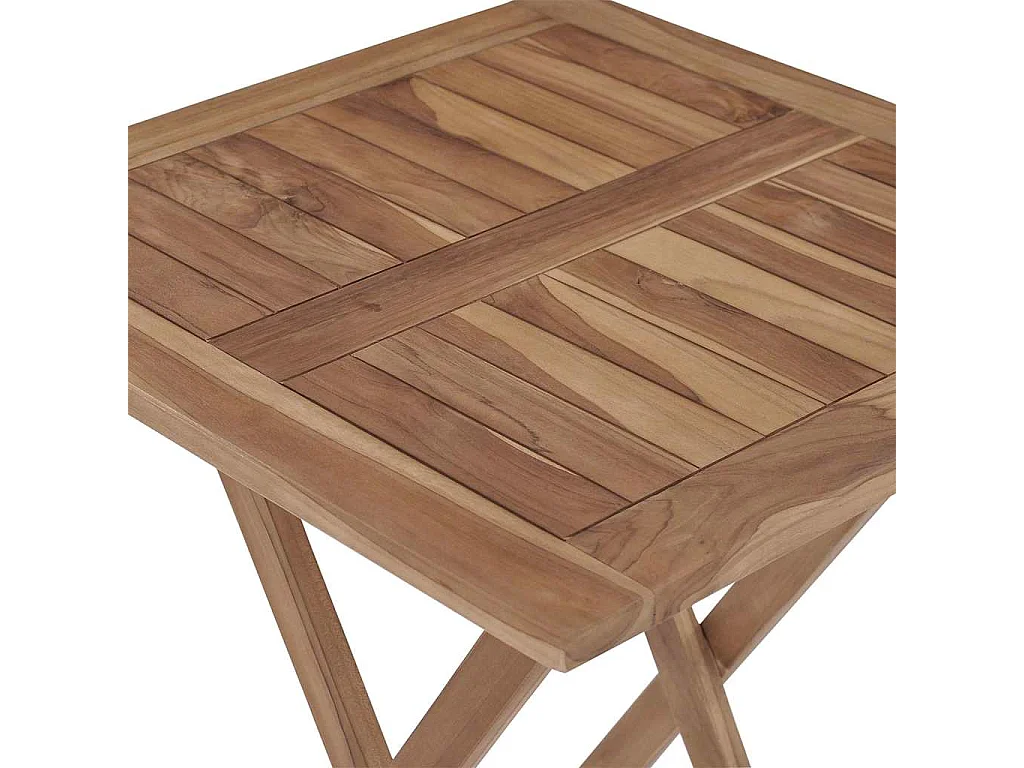 Juego de comedor para jardín 3 piezas madera maciza de teca