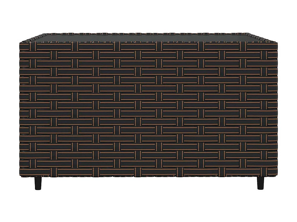 3-tlg. Garten-Lounge-Set mit Kissen Braun Poly Rattan