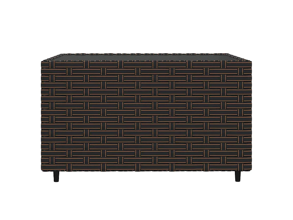 3-tlg. Garten-Lounge-Set mit Kissen Braun Poly Rattan