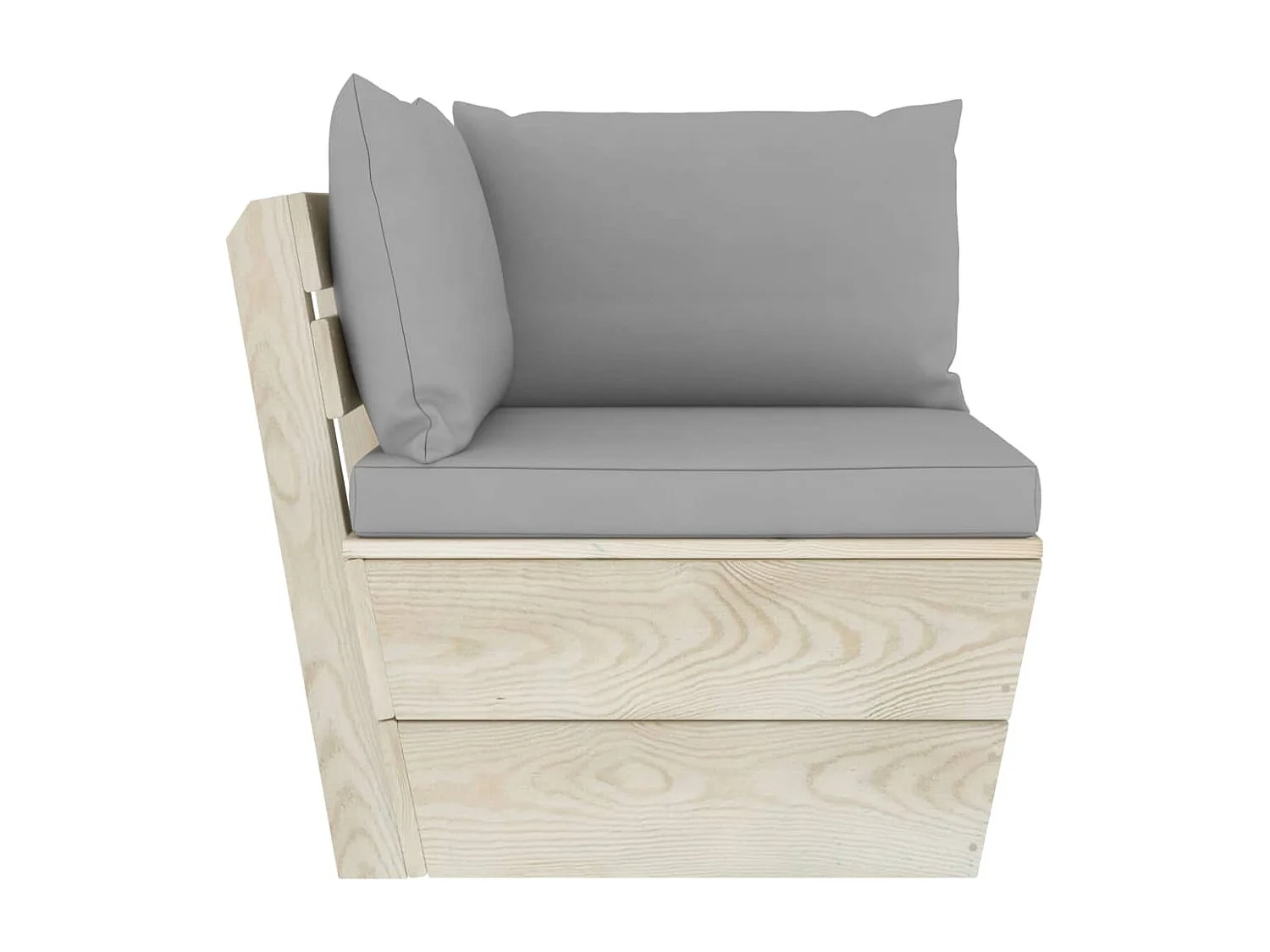 Set Divani da Giardino su Pallet 6 pz con Cuscini Legno Abete