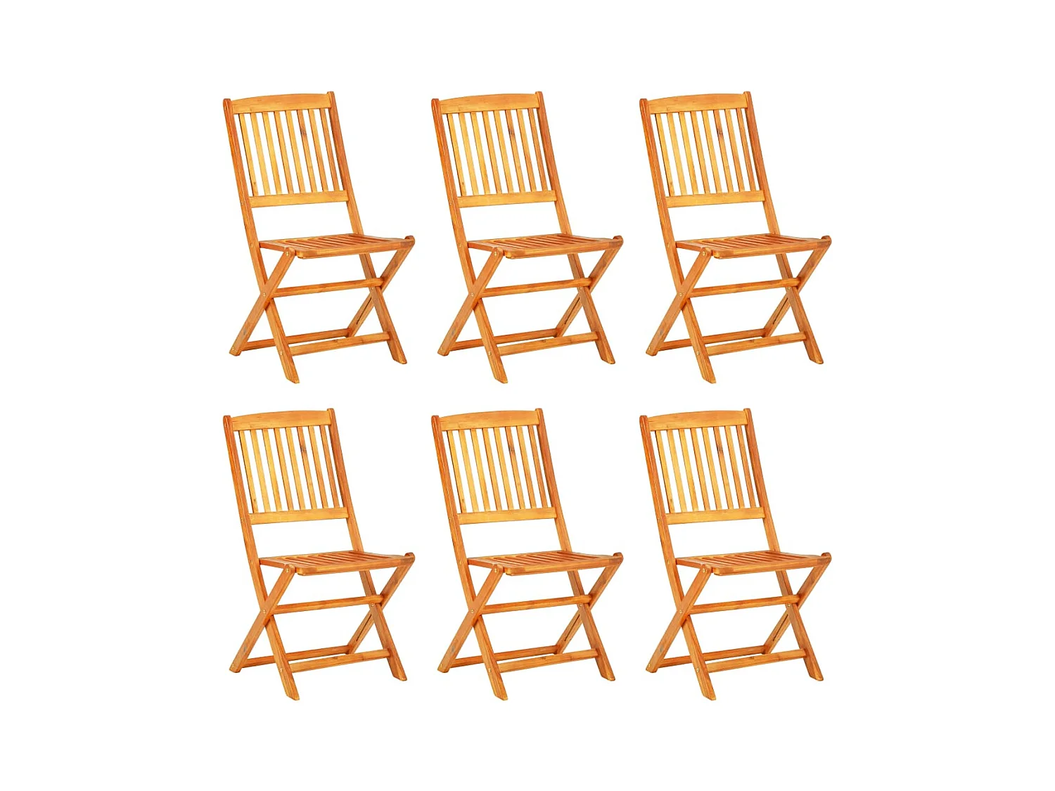 Ensemble à manger de jardin pliable 7 pcs bois d'acacia solide