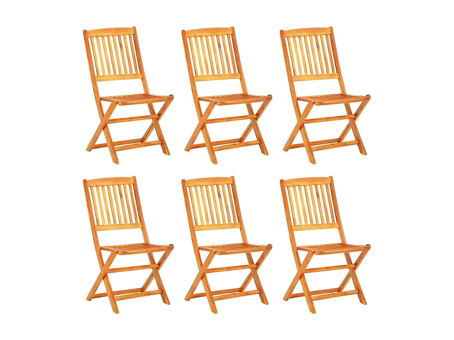 Ensemble à manger de jardin pliable 7 pcs bois d'acacia solide