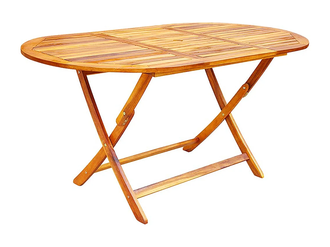 Ensemble à manger de jardin pliable 7 pcs bois d'acacia solide