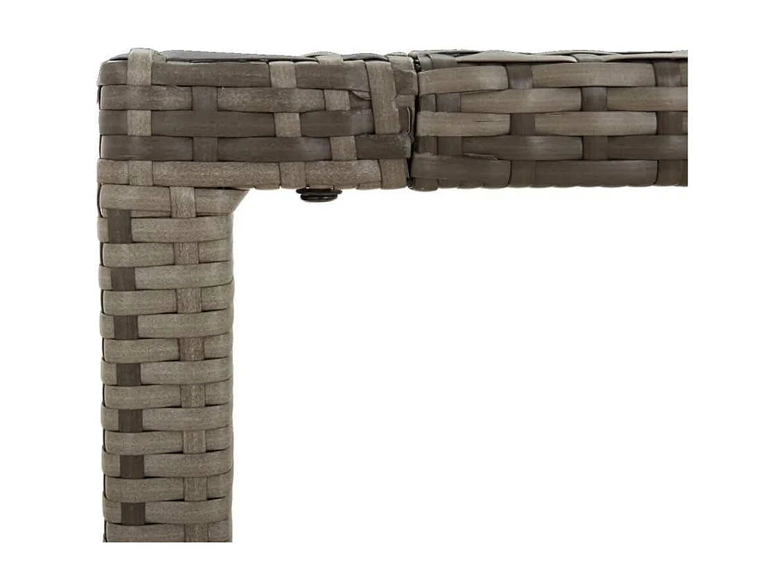 Set da Pranzo da Giardino 7 pz con Cuscini in Polyrattan Grigio