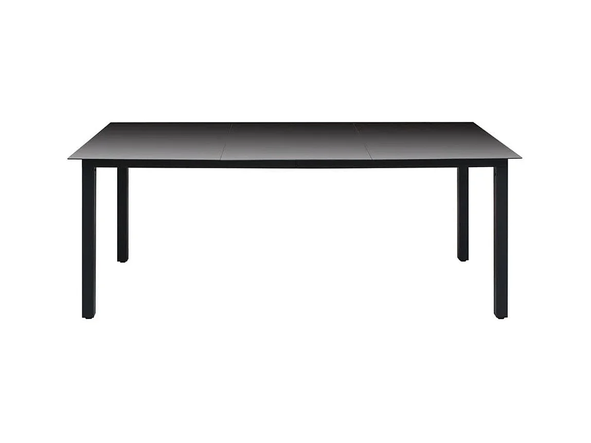 Ensemble à manger de jardin coussins 9pcs Résine tressée Gris