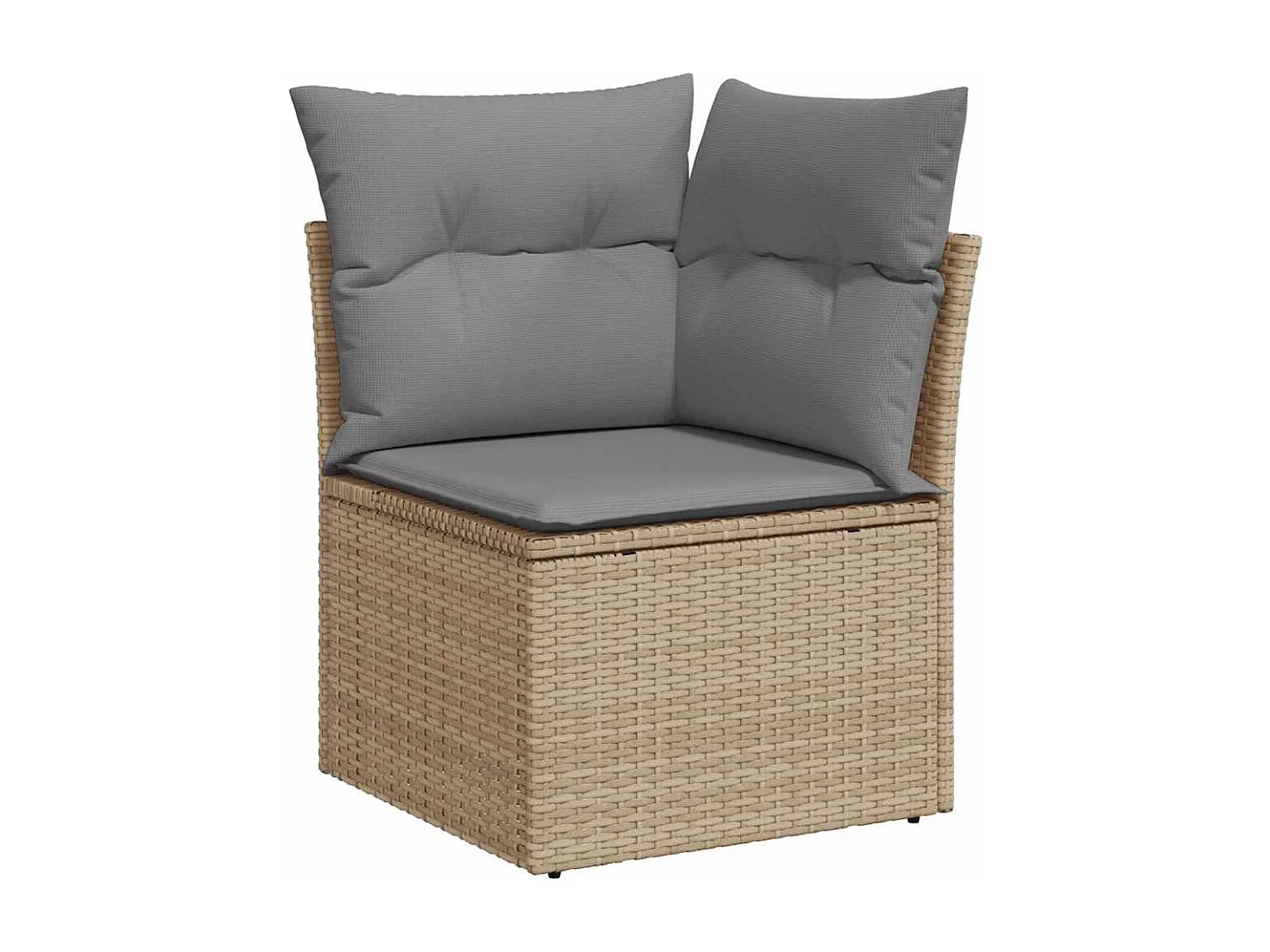 Set Divano da Giardino 6 pz con Cuscini Beige in Polyrattan
