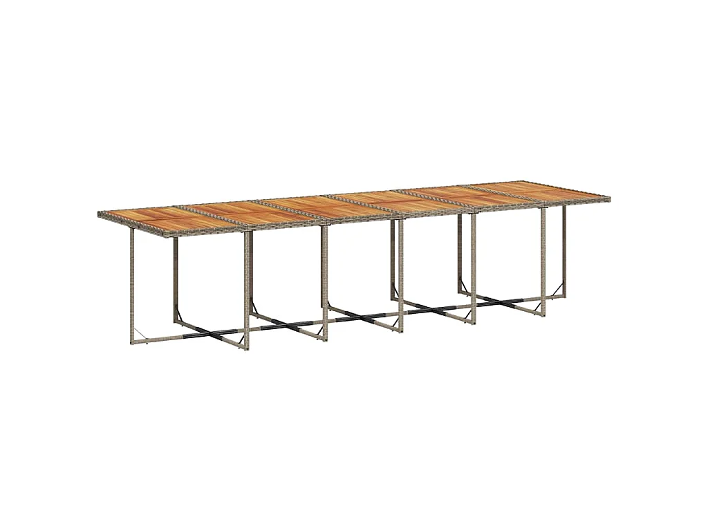 17-delige Tuinset met kussens poly rattan grijs