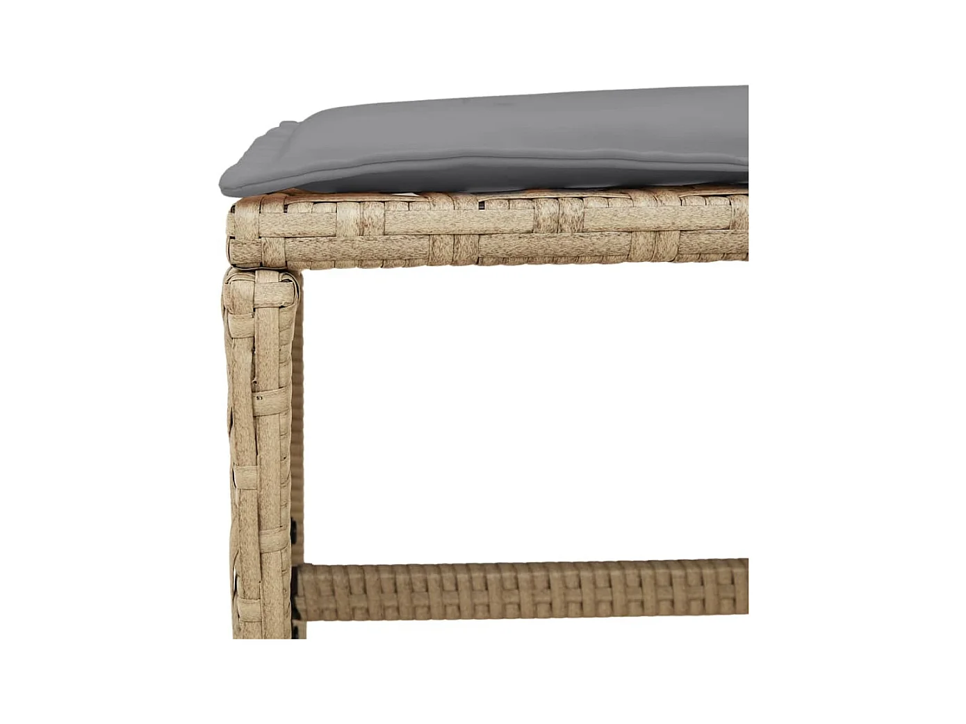 Ensemble à manger de jardin coussins 13 pcs mélange beige rotin