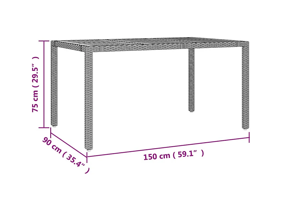 Ensemble à manger de jardin coussins 5pcs Noir Résine tressée