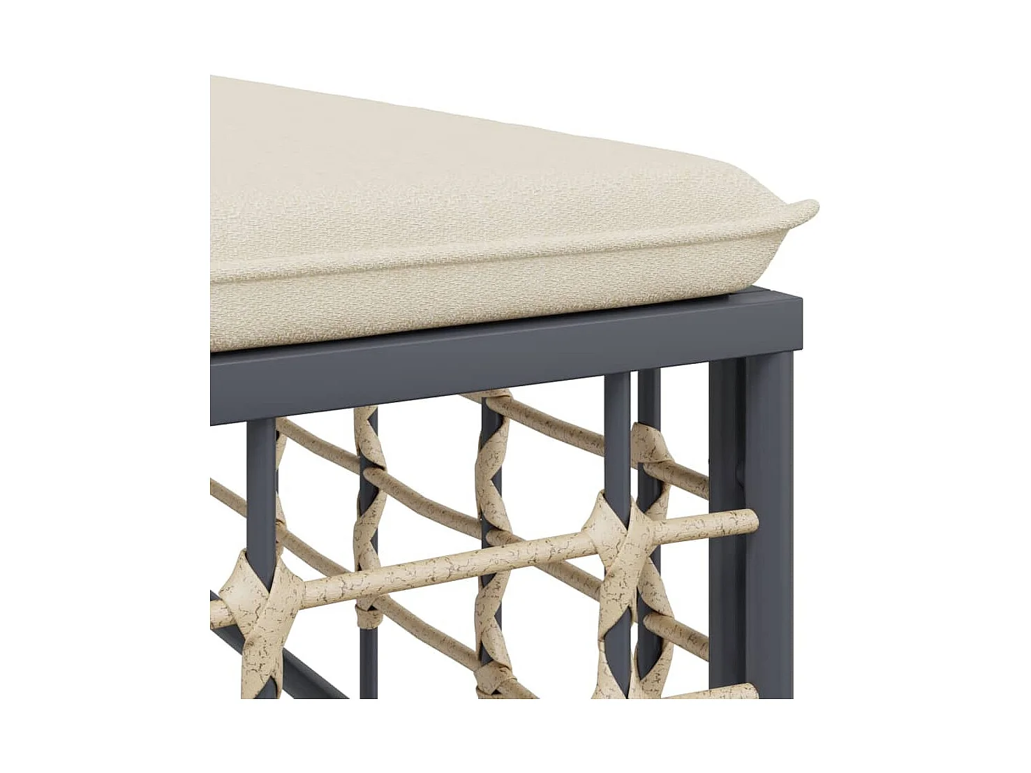 Salon de jardin 5 pcs avec coussins anthracite résine tressée