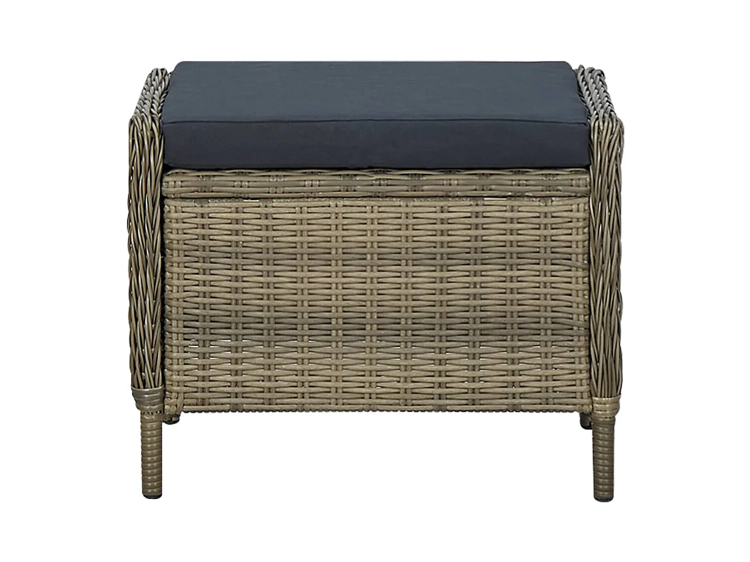 Ensemble à manger de jardin 5 pcs Marron