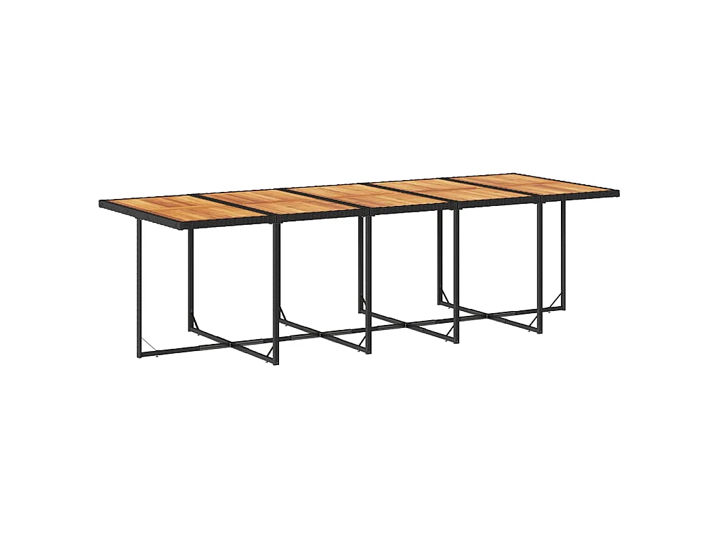 11-delige Tuinset met kussens poly rattan zwart
