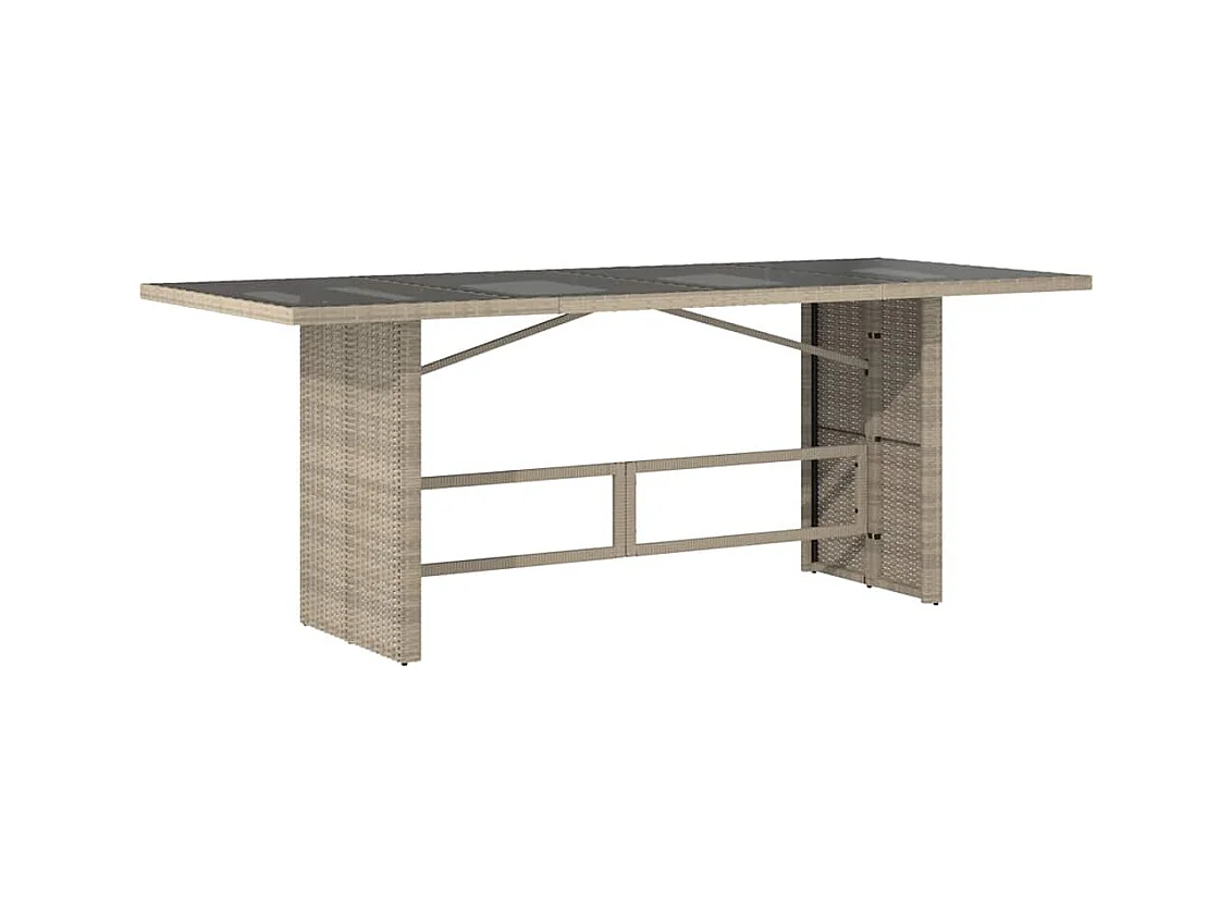 Ensemble à manger de jardin et coussins 9 pcs gris clair rotin