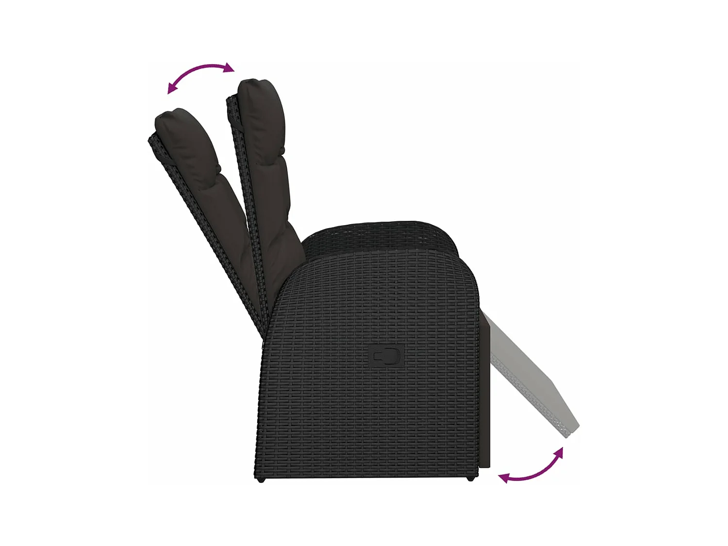 Ensemble à manger de jardin 11 pcs coussins noir résine tressée