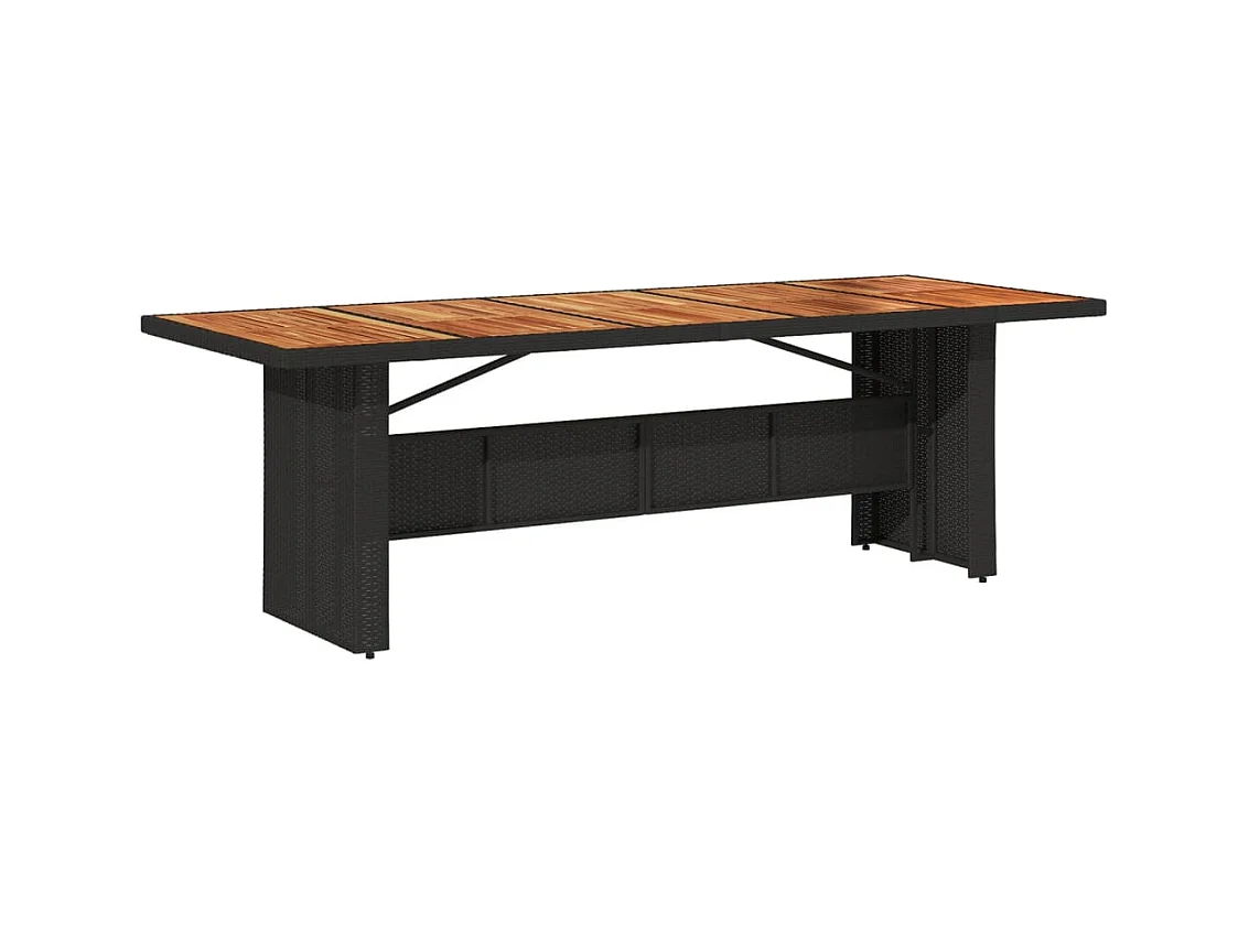 9-delige Tuinset poly rattan zwart