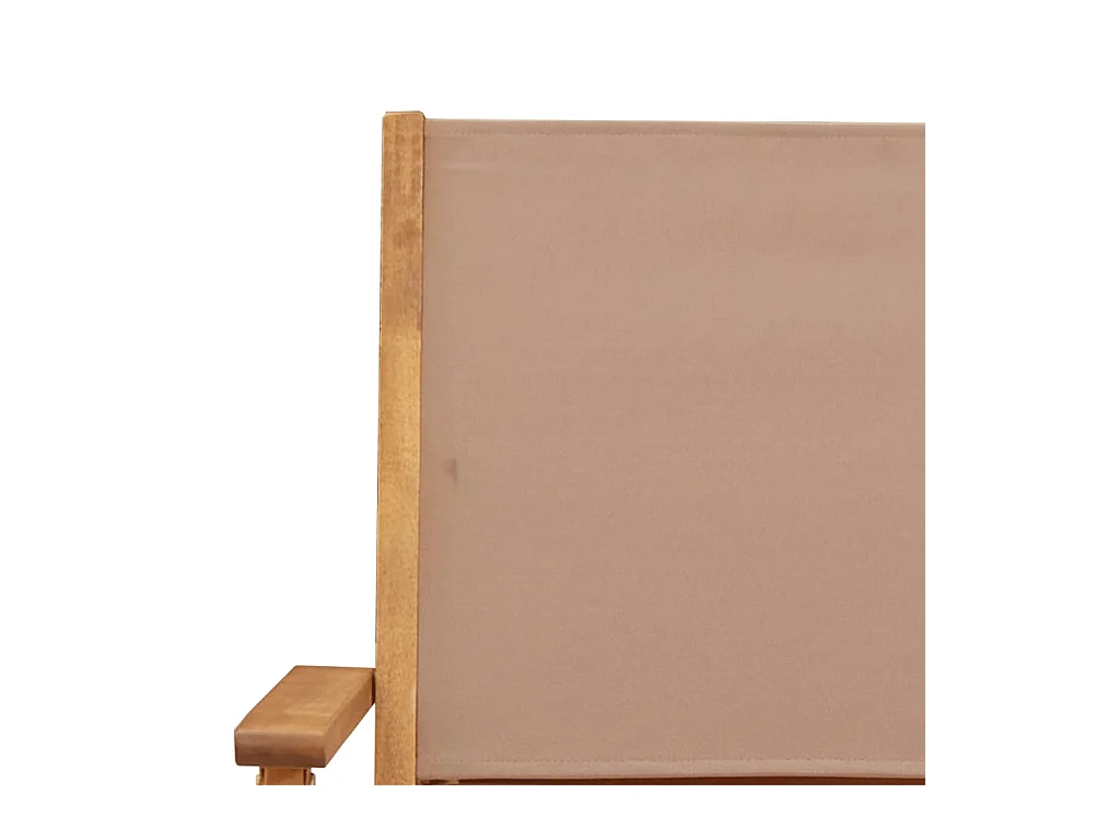 7-tlg. Garten-Essgruppe Stoff und Massivholz Taupe