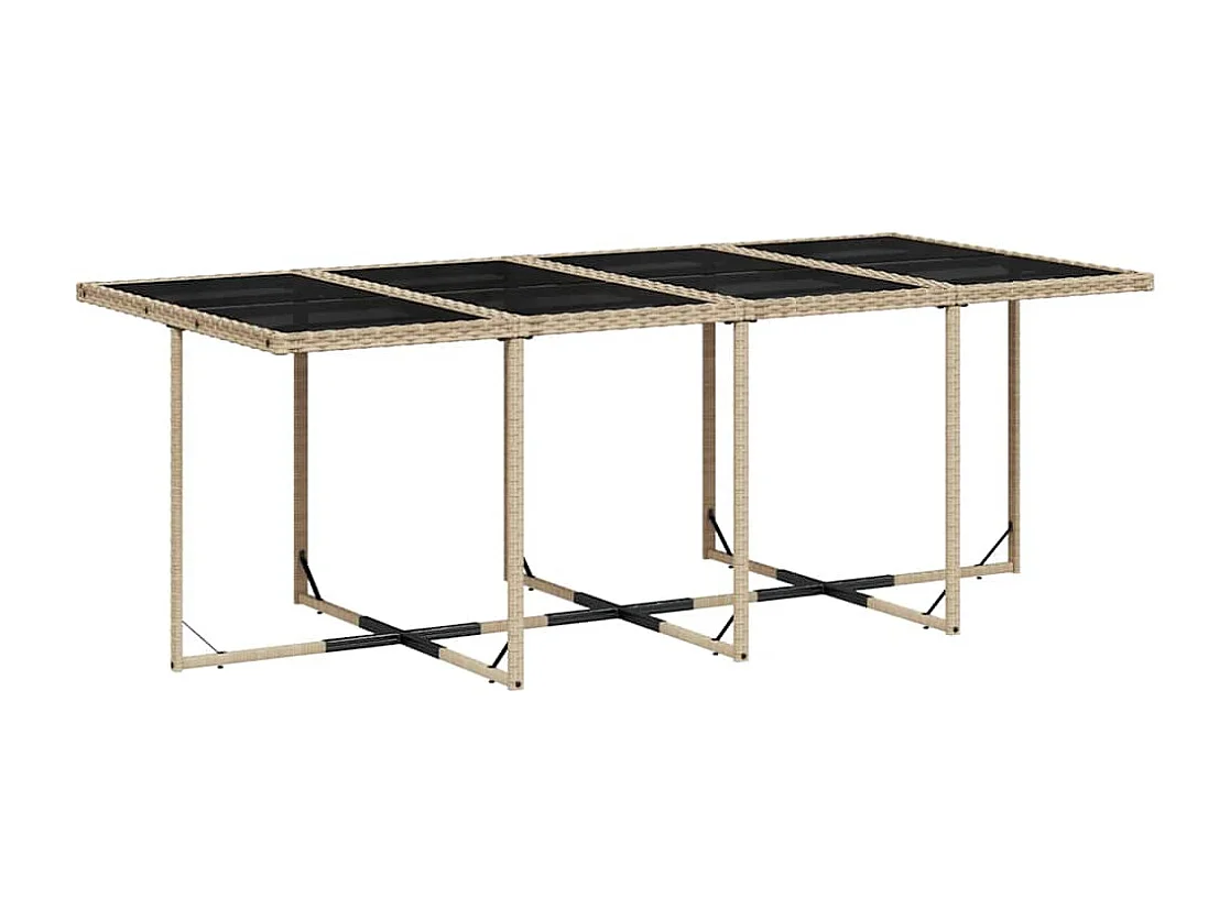 Ensemble à manger de jardin et coussins 9 pcs mélange beige