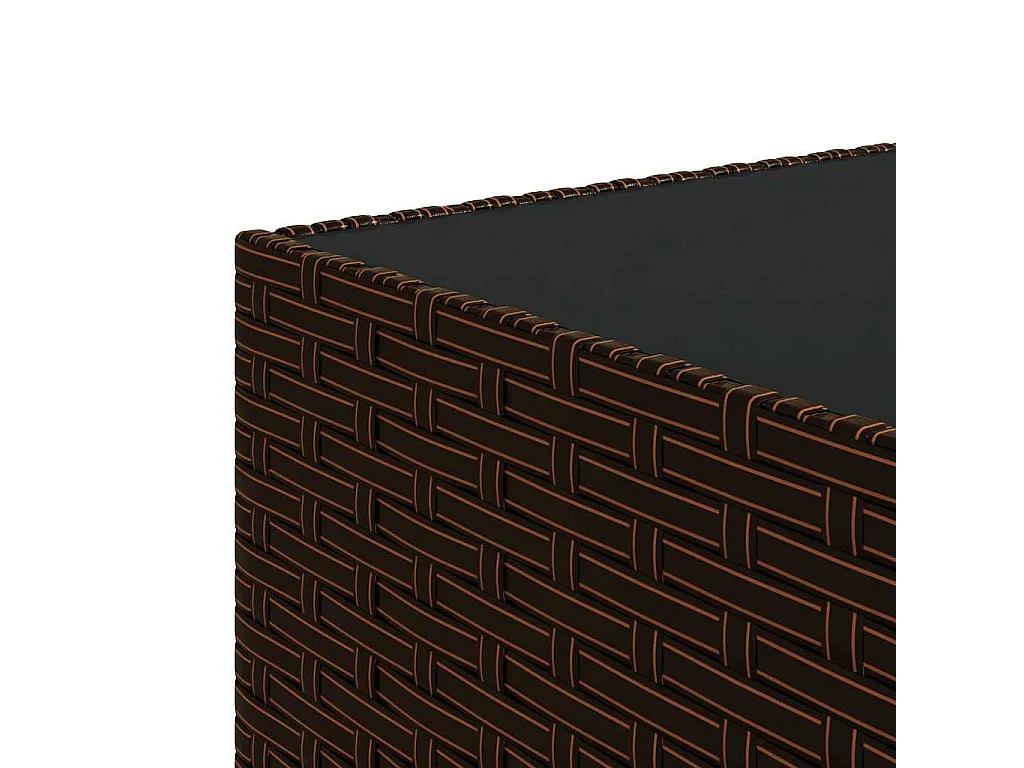 3-tlg. Garten-Lounge-Set mit Kissen Braun Poly Rattan