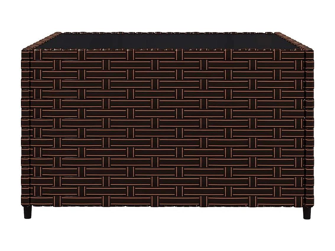 3-delige Loungeset met kussens poly rattan bruin