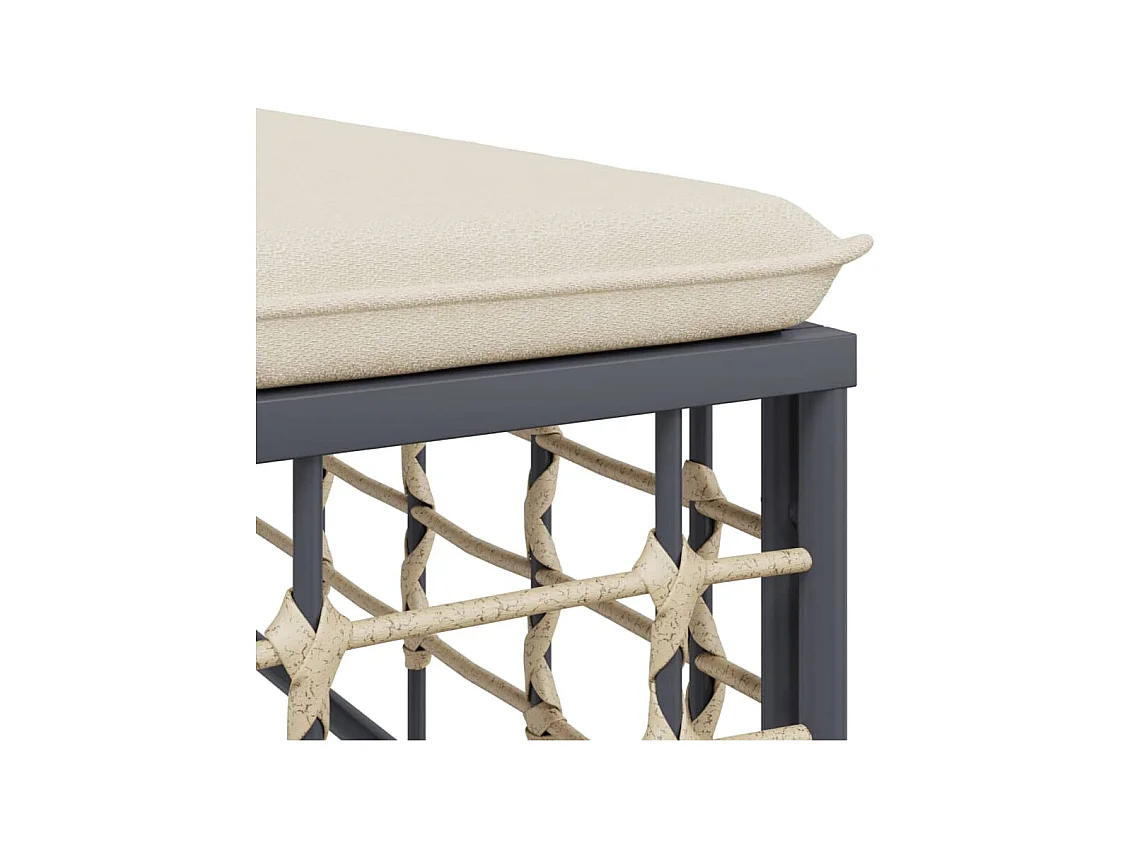 Salon de jardin 6 pcs avec coussins anthracite résine tressée