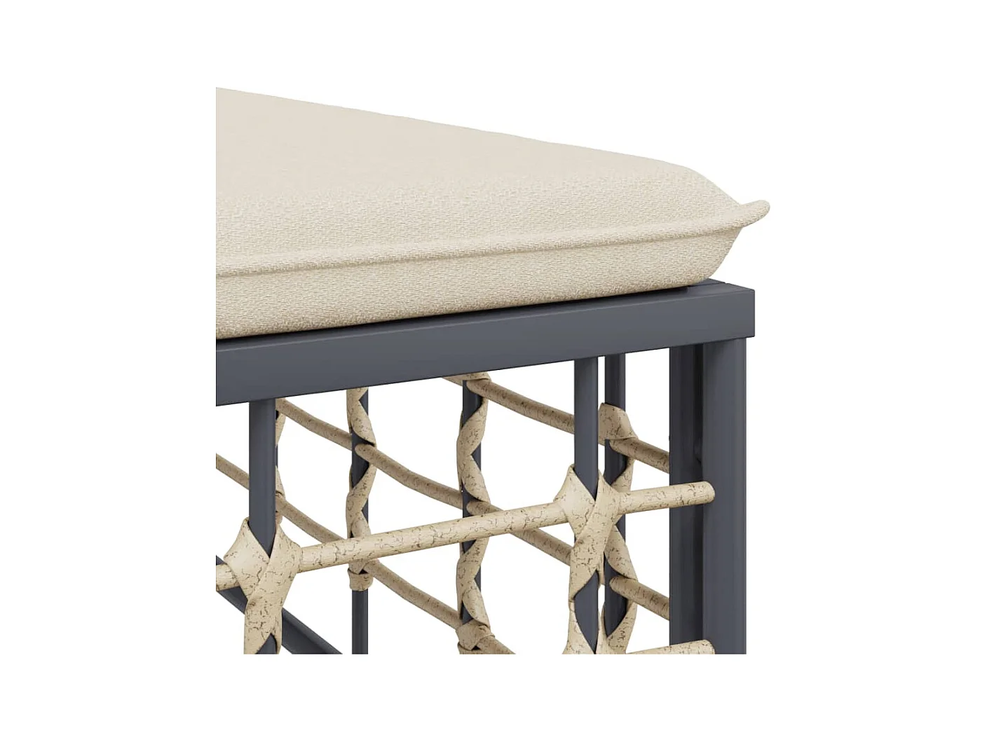 Salon de jardin 6 pcs avec coussins anthracite résine tressée