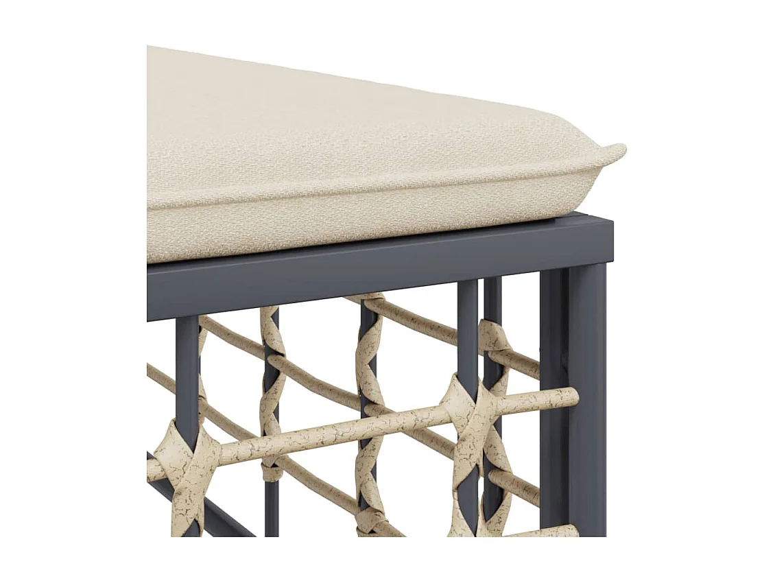 Salon de jardin 6 pcs avec coussins anthracite résine tressée