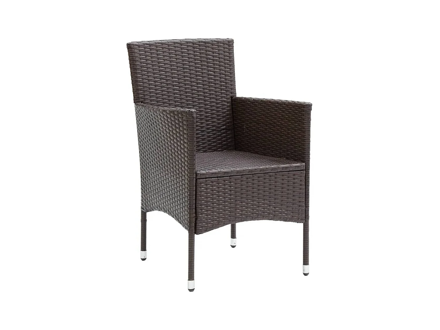 Ensemble à manger de jardin et coussins 9 pcs Poly rotin Marron