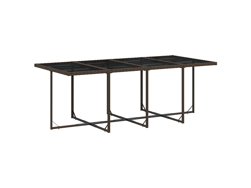 9 pcs conjunto jantar p/ jardim c/ almofadões vime PE castanho