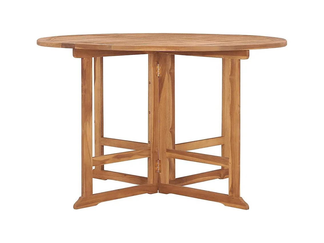 Ensemble à dîner d'extérieur pliable 5 pcs Bois solide de teck