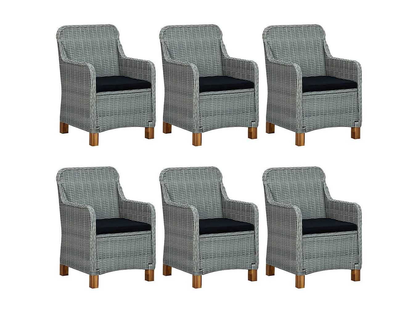 Ensemble à manger de jardin 9 pcs Gris clair