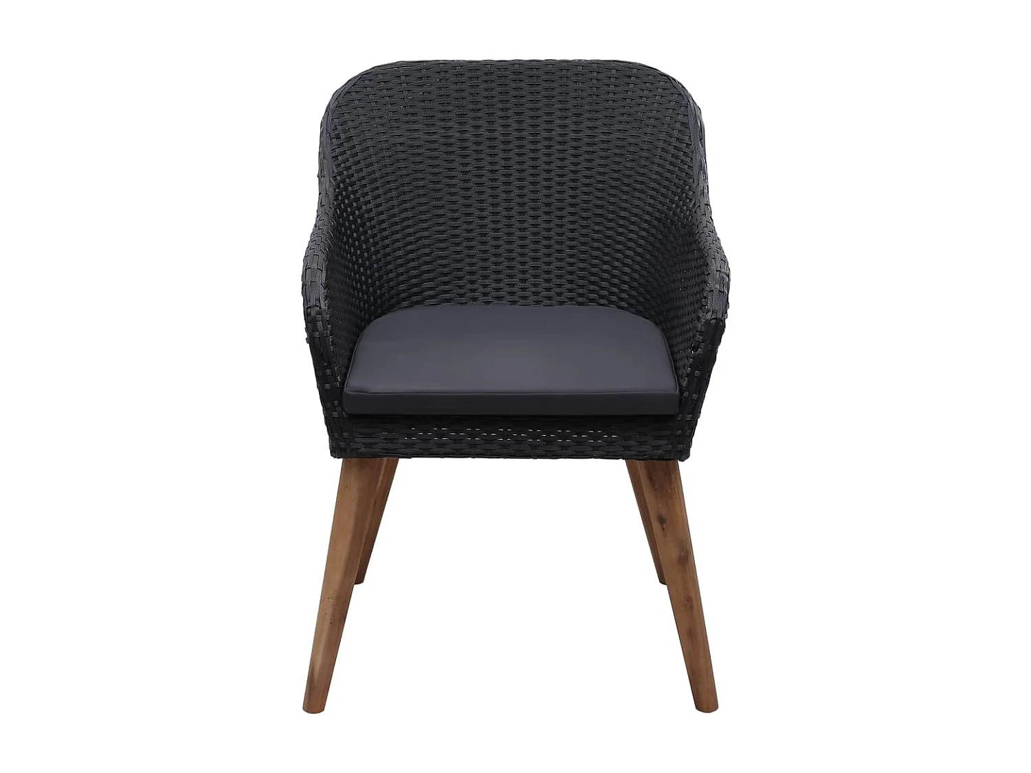 Set Mobili da Pranzo per Giardino 5 pz Nero