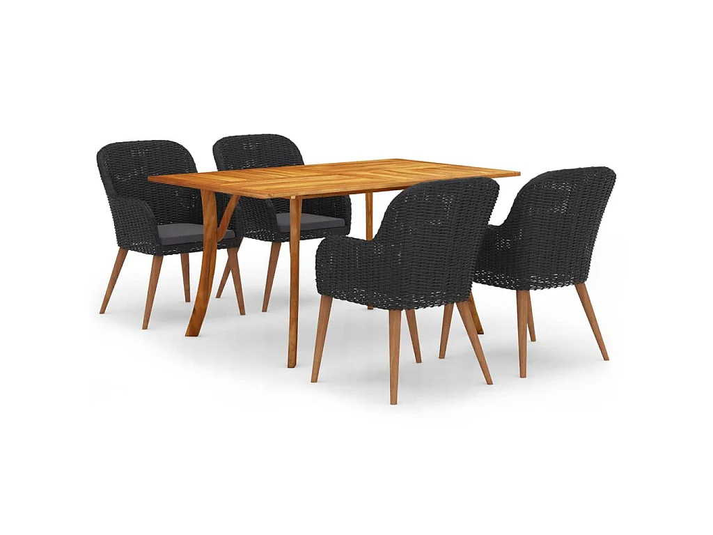 5-delige Tuinset zwart