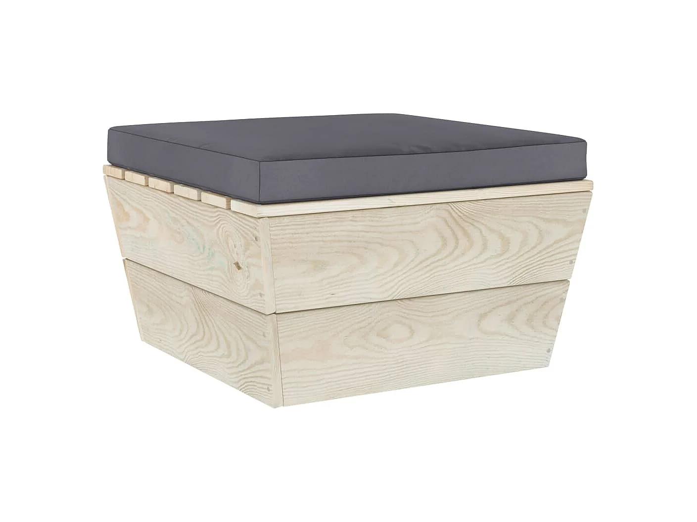 Set Divani da Giardino su Pallet 3 pz con Cuscini Legno Abete